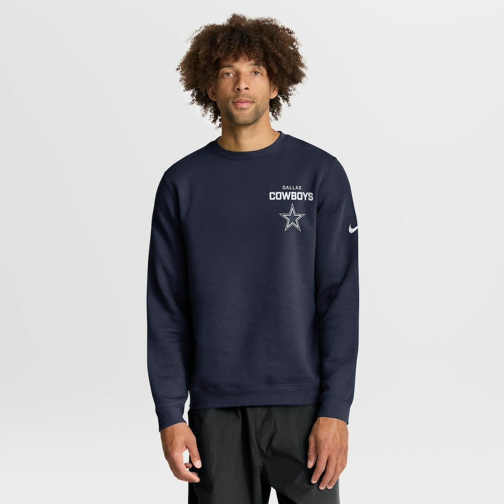 Dallas Cowboys Primetime Club Fleece Pullover Sweatshirt Navy | Nike for Sale