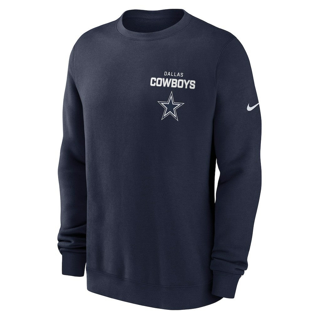 Dallas Cowboys Primetime Club Fleece Pullover Sweatshirt Navy | Nike for Sale