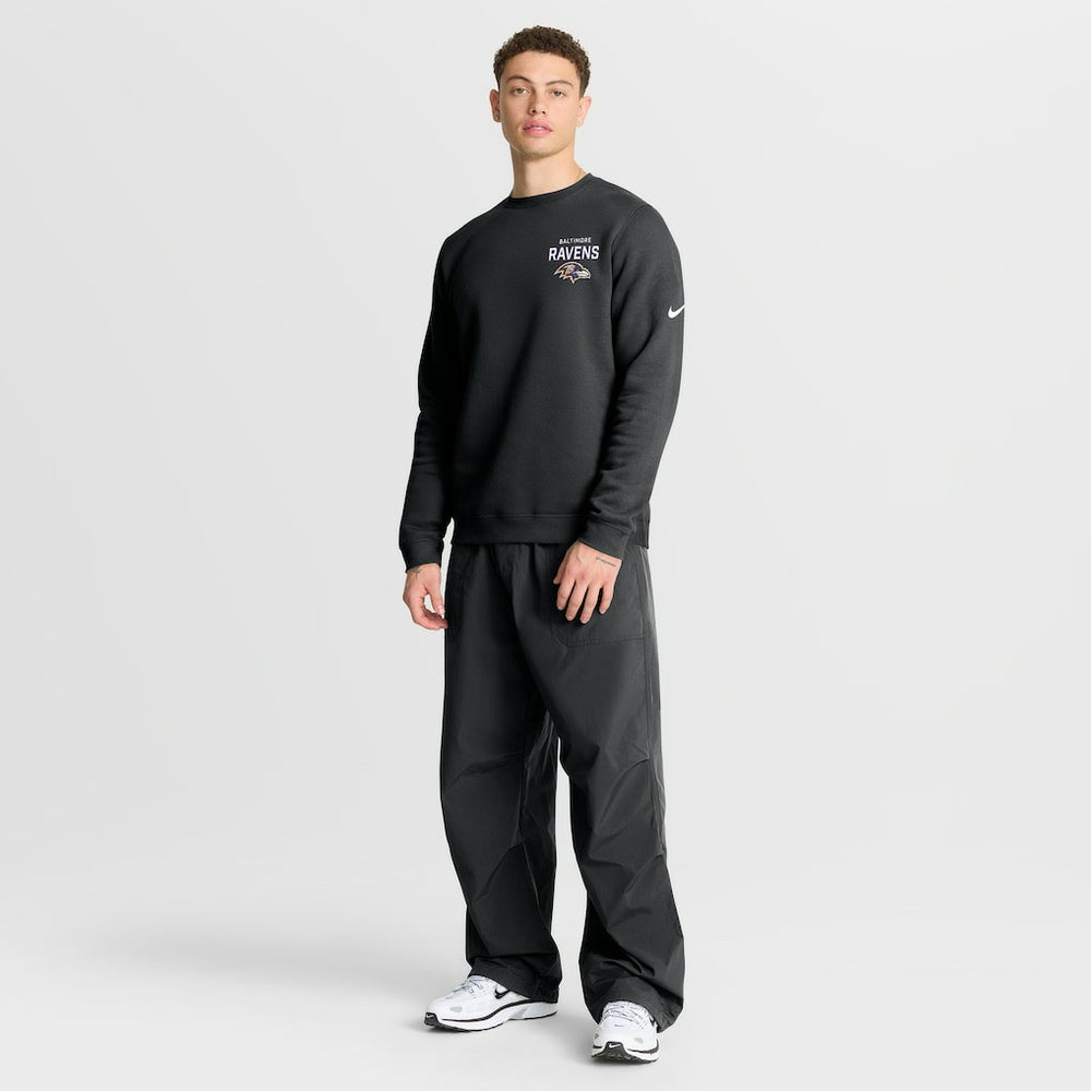 Baltimore Ravens Primetime Club Fleece Pullover Sweatshirt Black | Nike for Sale