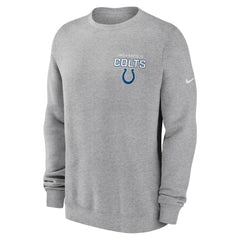 Indianapolis Colts Primetime Club Fleece Pullover Sweatshirt Heather Gray | Nike for Sale