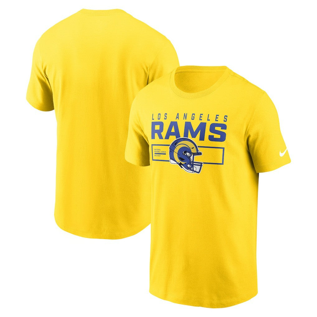 Los Angeles Rams Primetime Helmet Essential T-Shirt Gold | Nike for Sale