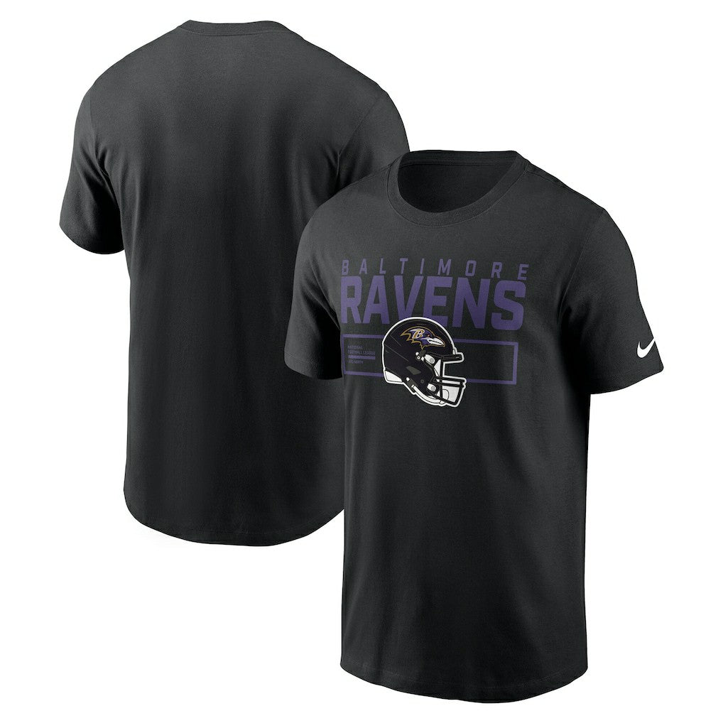 Baltimore Ravens Primetime Helmet Essential T-Shirt Black | Nike for Sale