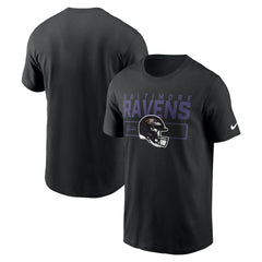 Baltimore Ravens Primetime Helmet Essential T-Shirt Black | Nike for Sale