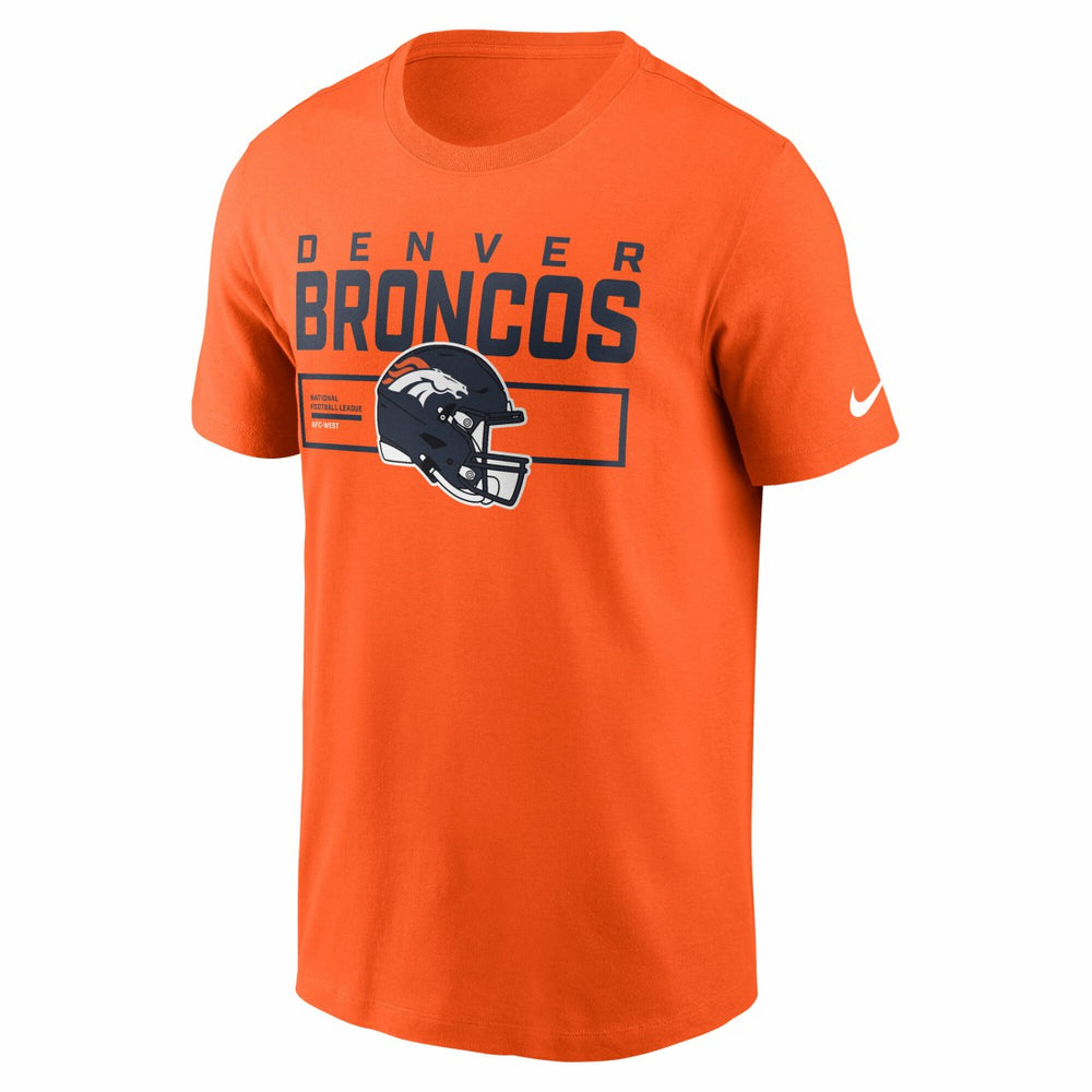 Denver Broncos Primetime Helmet Essential T-Shirt Orange | Nike for Sale