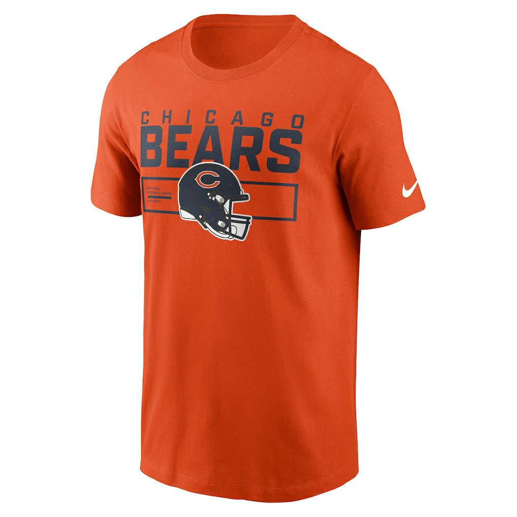 Chicago Bears Primetime Helmet Essential T-Shirt Orange | Nike for Sale