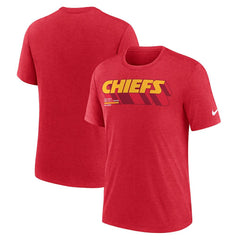 Kansas City Chiefs Long Pass Tri-Blend T-Shirt Heather Red | Nike for Sale