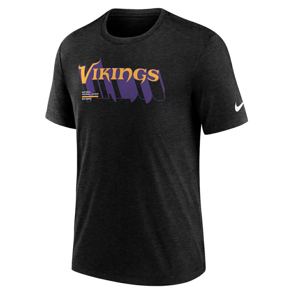 Minnesota Vikings Long Pass Tri-Blend T-Shirt Heather Black | Nike for Sale