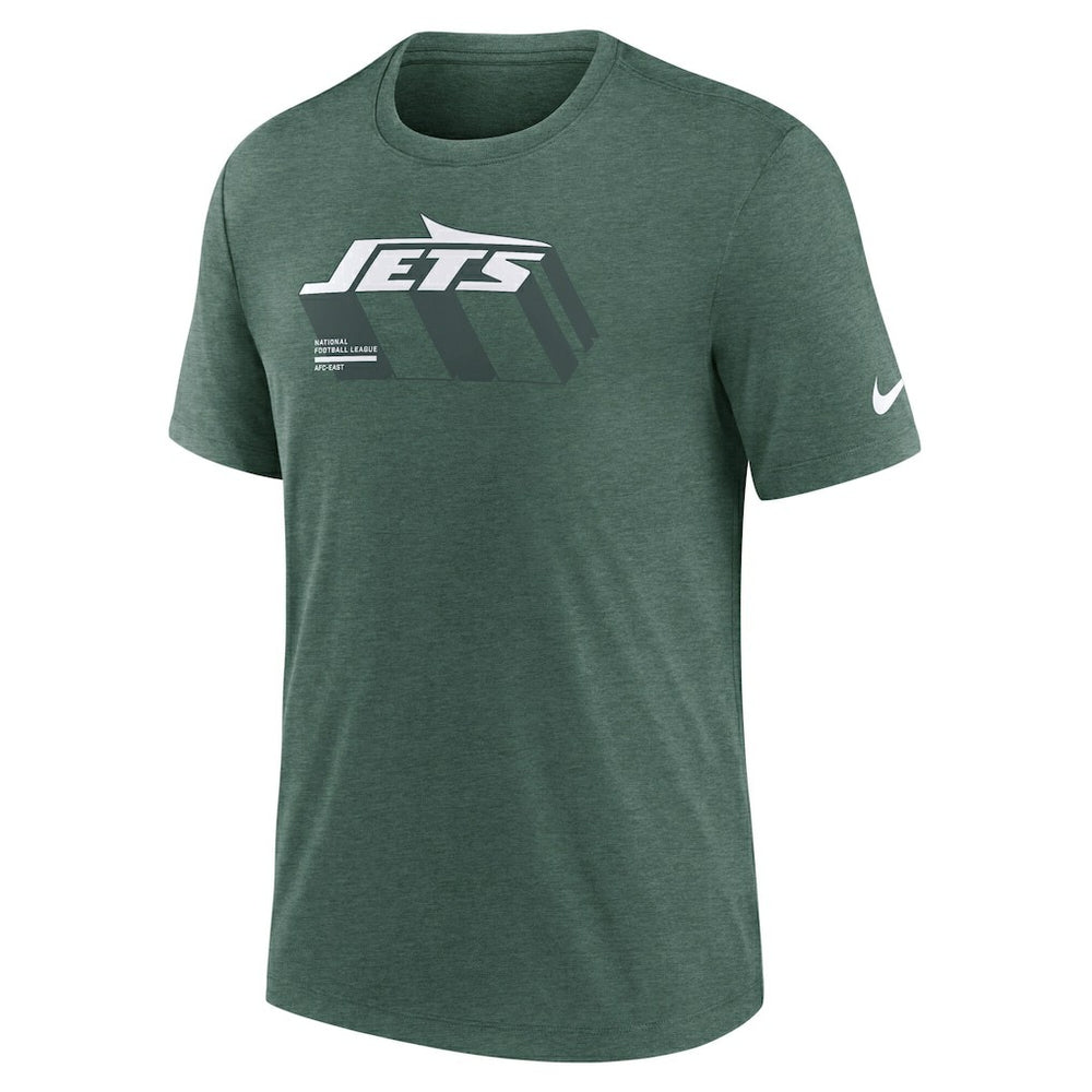 New York Jets Long Pass Tri-Blend T-Shirt Heather Green | Nike for Sale