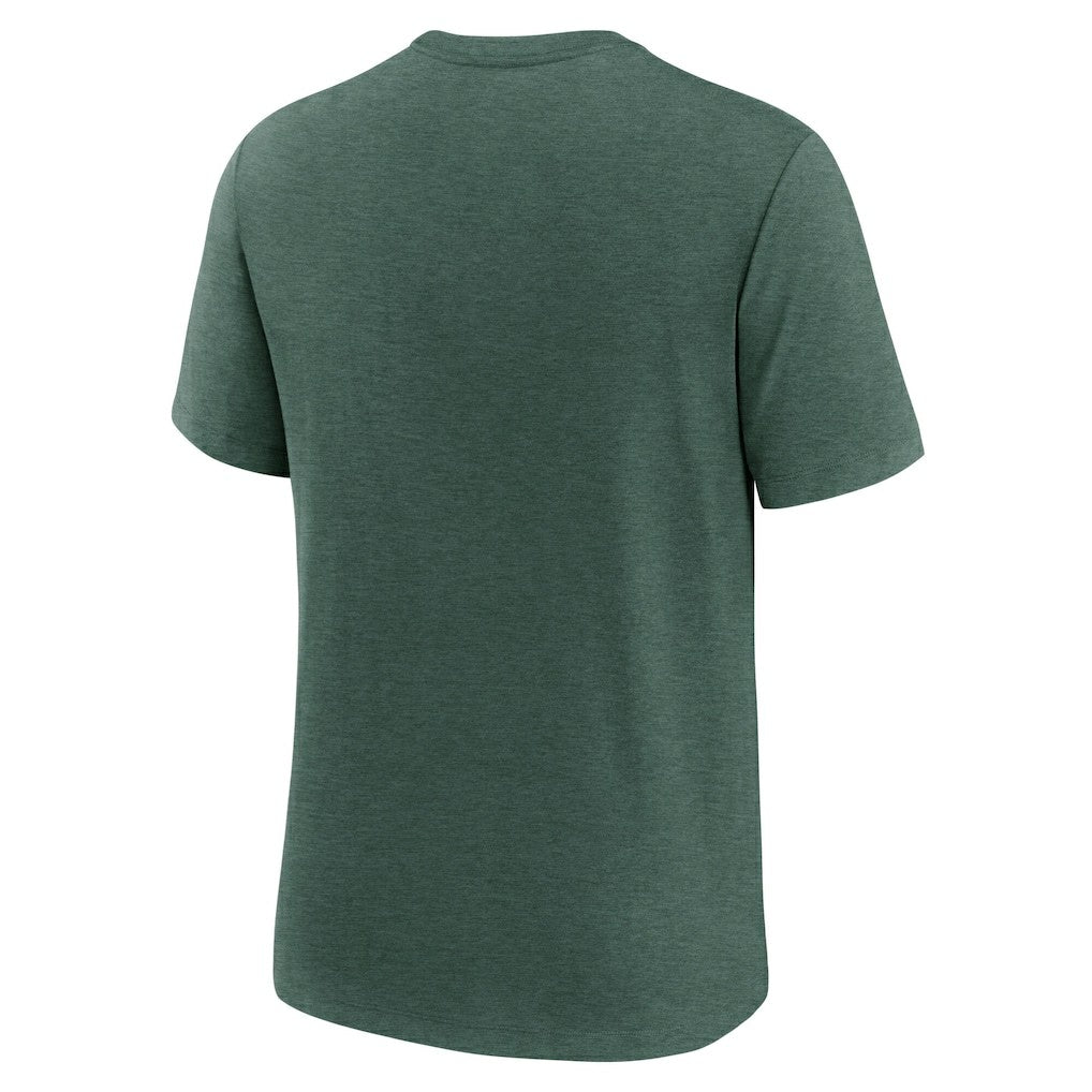 New York Jets Long Pass Tri-Blend T-Shirt Heather Green | Nike for Sale