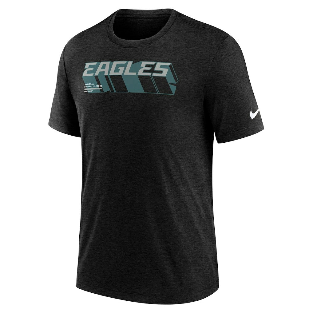 Philadelphia Eagles Long Pass Tri-Blend T-Shirt Heather Black | Nike for Sale
