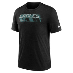 Philadelphia Eagles Long Pass Tri-Blend T-Shirt Heather Black | Nike for Sale