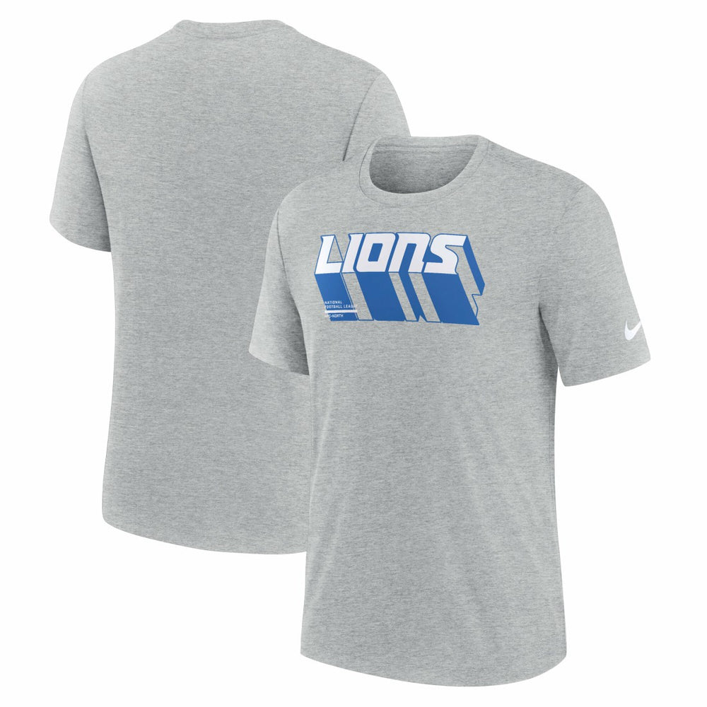 Detroit Lions Long Pass Tri-Blend T-Shirt Heather Gray | Nike for Sale