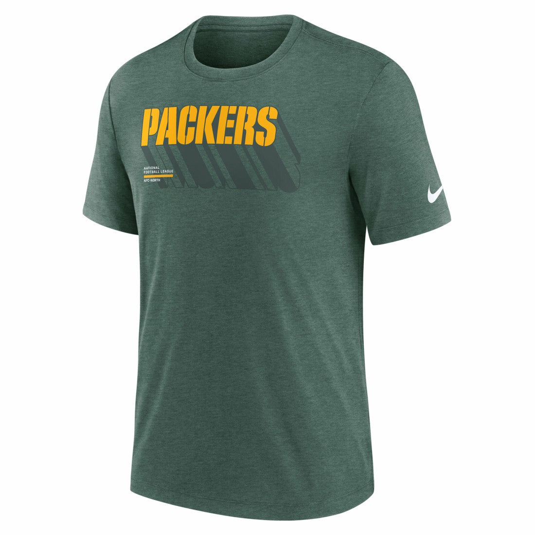 Green Bay Packers Long Pass Tri-Blend T-Shirt Heather Green | Nike for Sale