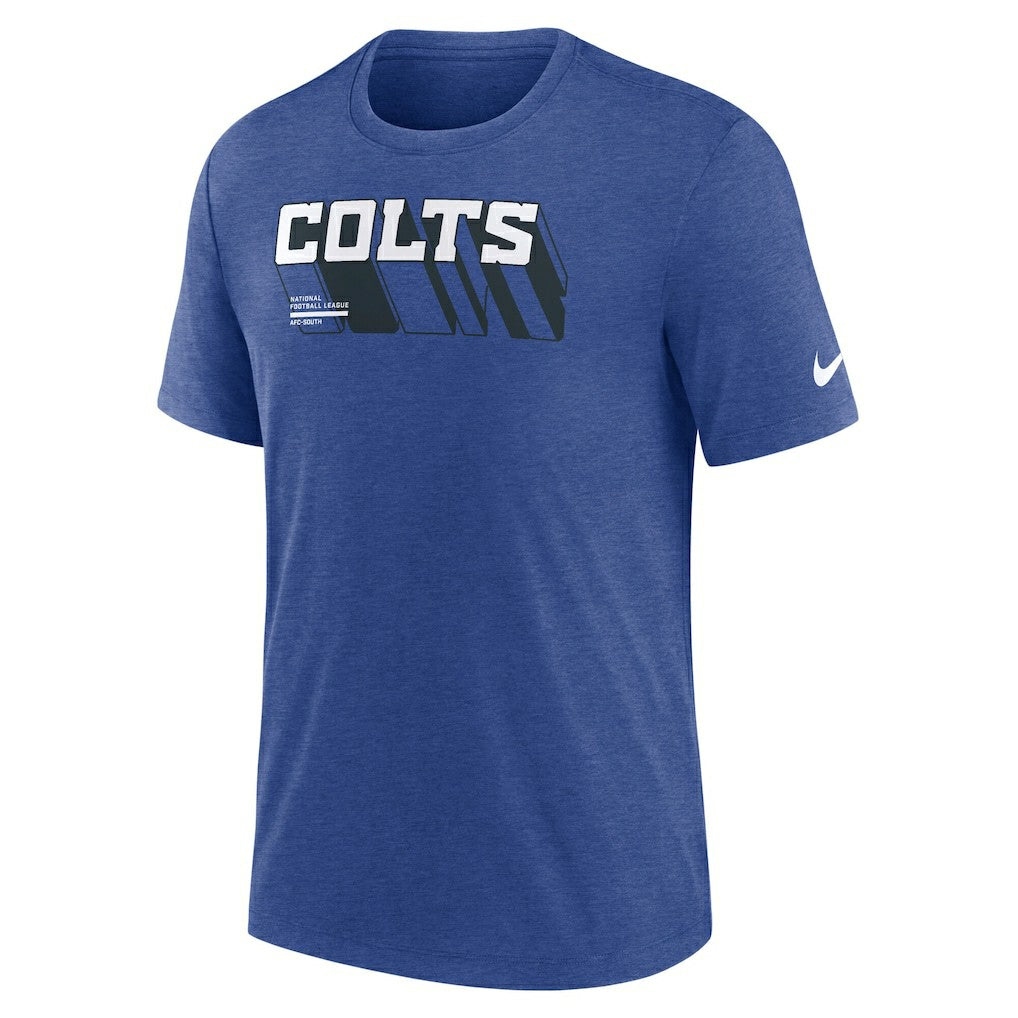 Indianapolis Colts Long Pass Tri-Blend T-Shirt Heather Royal | Nike for Sale