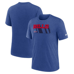 Buffalo Bills Long Pass Tri-Blend T-Shirt Heather Royal | Nike for Sale