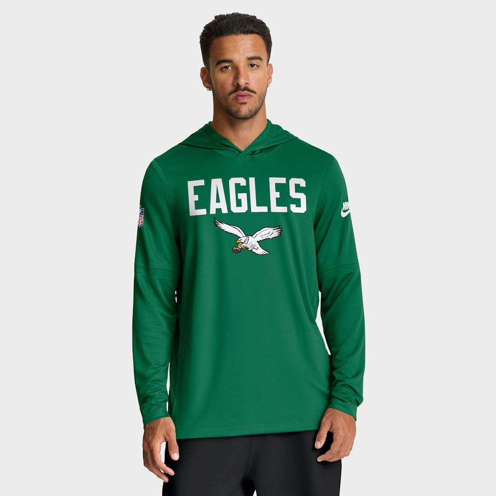 Philadelphia Eagles Big & Tall Alt Pack Dri-FIT Long Sleeve Hoodie T-Shirt  Kelly Green | Nike for Sale