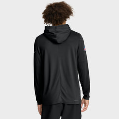 Detroit Lions Big & Tall Sideline Dri-FIT Long Sleeve Hoodie T-Shirt Black | Nike for Sale
