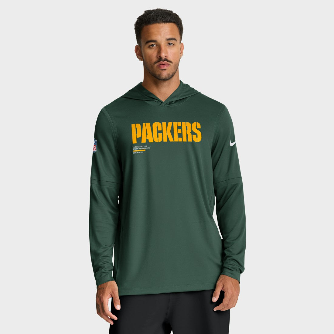 Green Bay Packers Big & Tall Sideline Dri-FIT Long Sleeve Hoodie T-Shirt Green | Nike for Sale