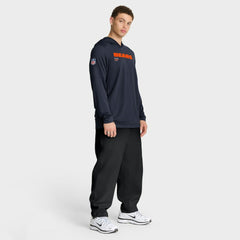 Chicago Bears Big & Tall Sideline Dri-FIT Long Sleeve Hoodie T-Shirt Navy | Nike for Sale