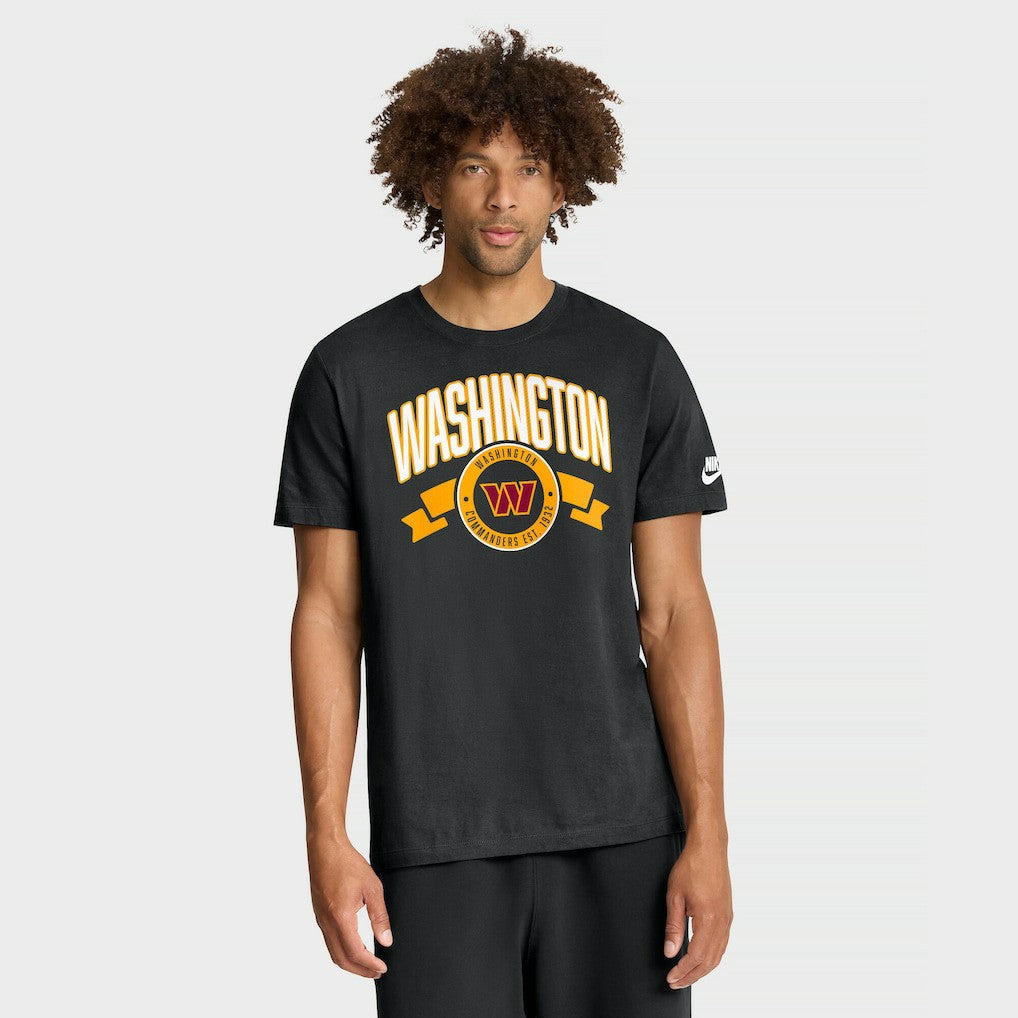 Washington Commanders Rewind Front and Back Hit Essential T-Shirt Black | Nike for Sale