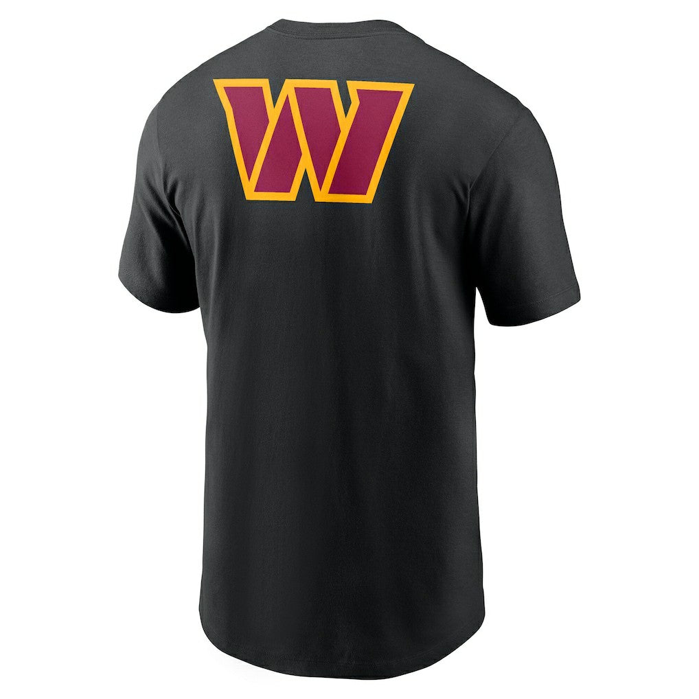 Washington Commanders Rewind Front and Back Hit Essential T-Shirt Black | Nike for Sale
