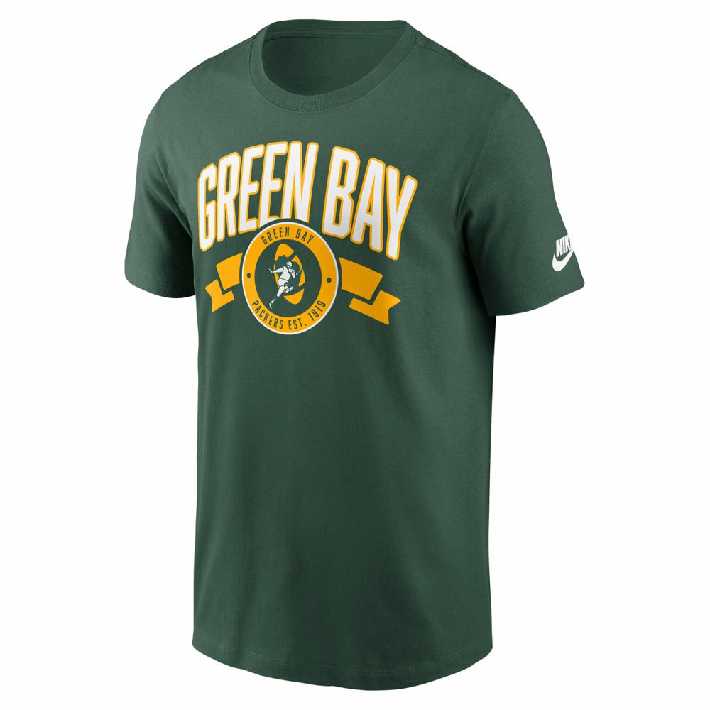 Green Bay Packers Rewind Front and Back Hit Essential T-Shirt Green | Nike for Sale