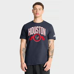 Houston Texans Rewind Front and Back Hit Essential T-Shirt Navy | Nike for Sale