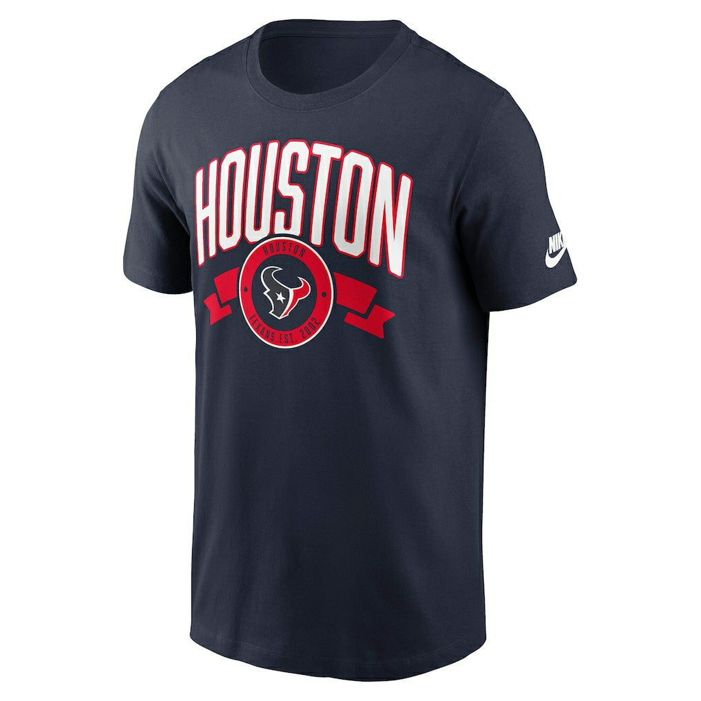 Houston Texans Rewind Front and Back Hit Essential T-Shirt Navy | Nike for Sale