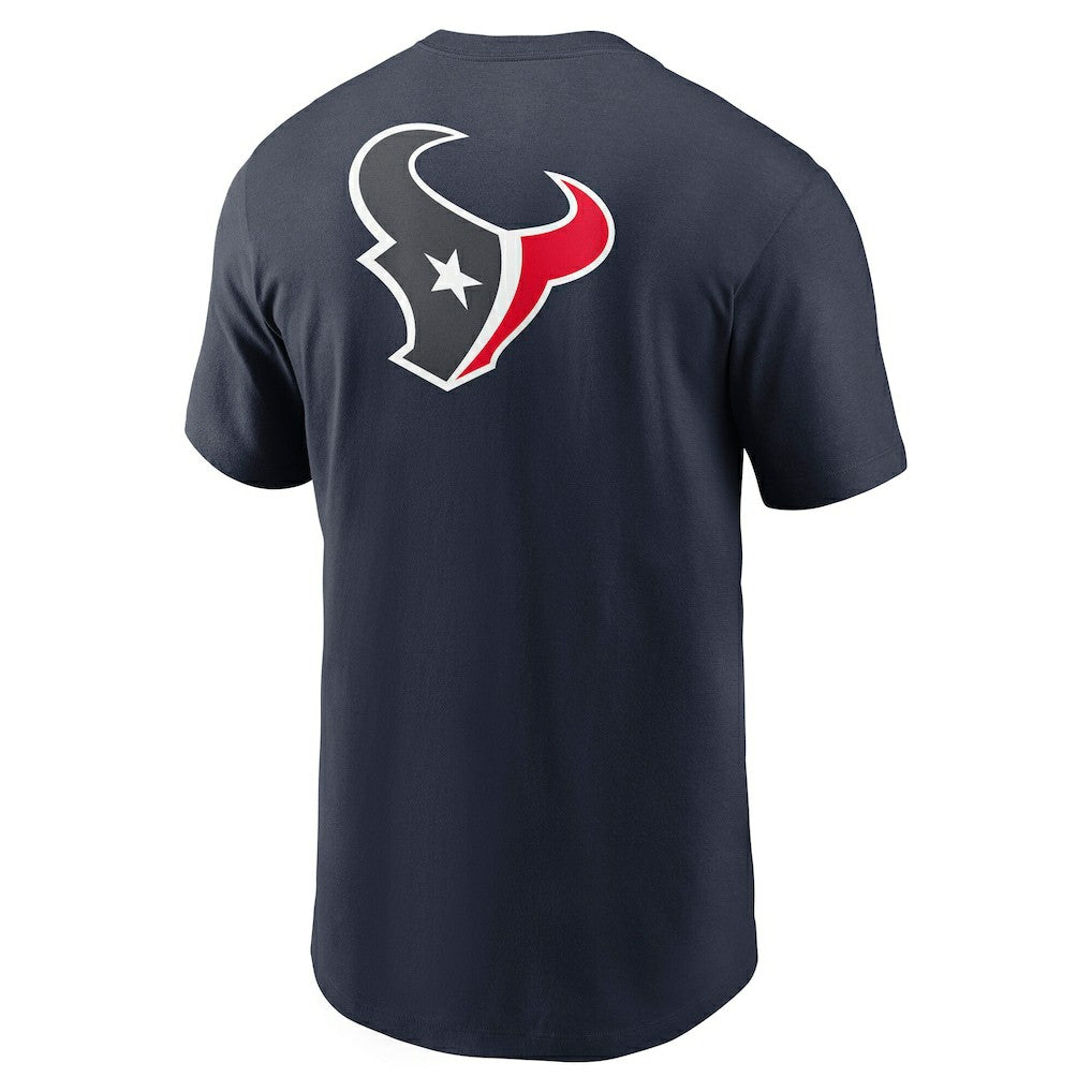 Houston Texans Rewind Front and Back Hit Essential T-Shirt Navy | Nike for Sale