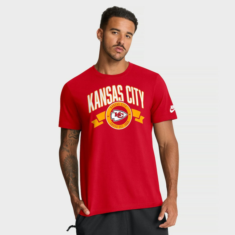 Kansas City Chiefs Rewind Front and Back Hit Essential T-Shirt Red | Nike for Sale