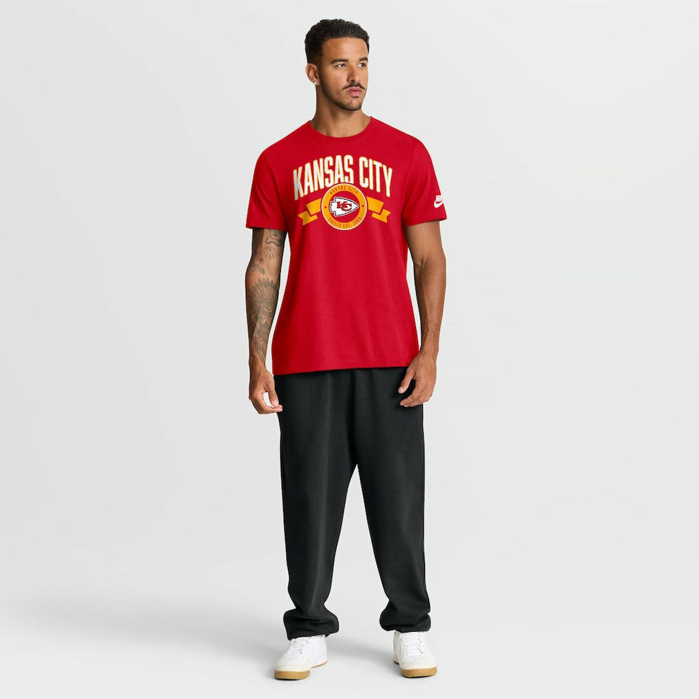 Kansas City Chiefs Rewind Front and Back Hit Essential T-Shirt Red | Nike for Sale