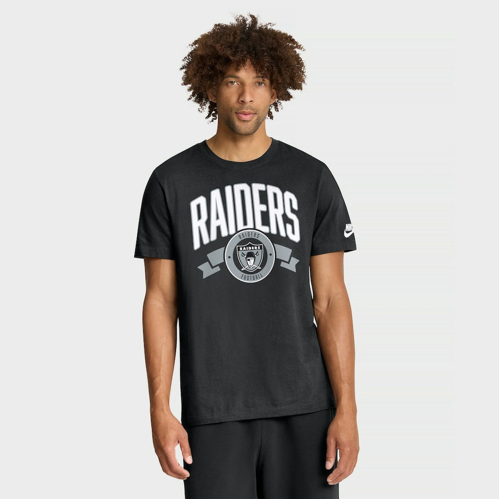 Las Vegas Raiders Rewind Front and Back Hit Essential T-Shirt Black | Nike for Sale