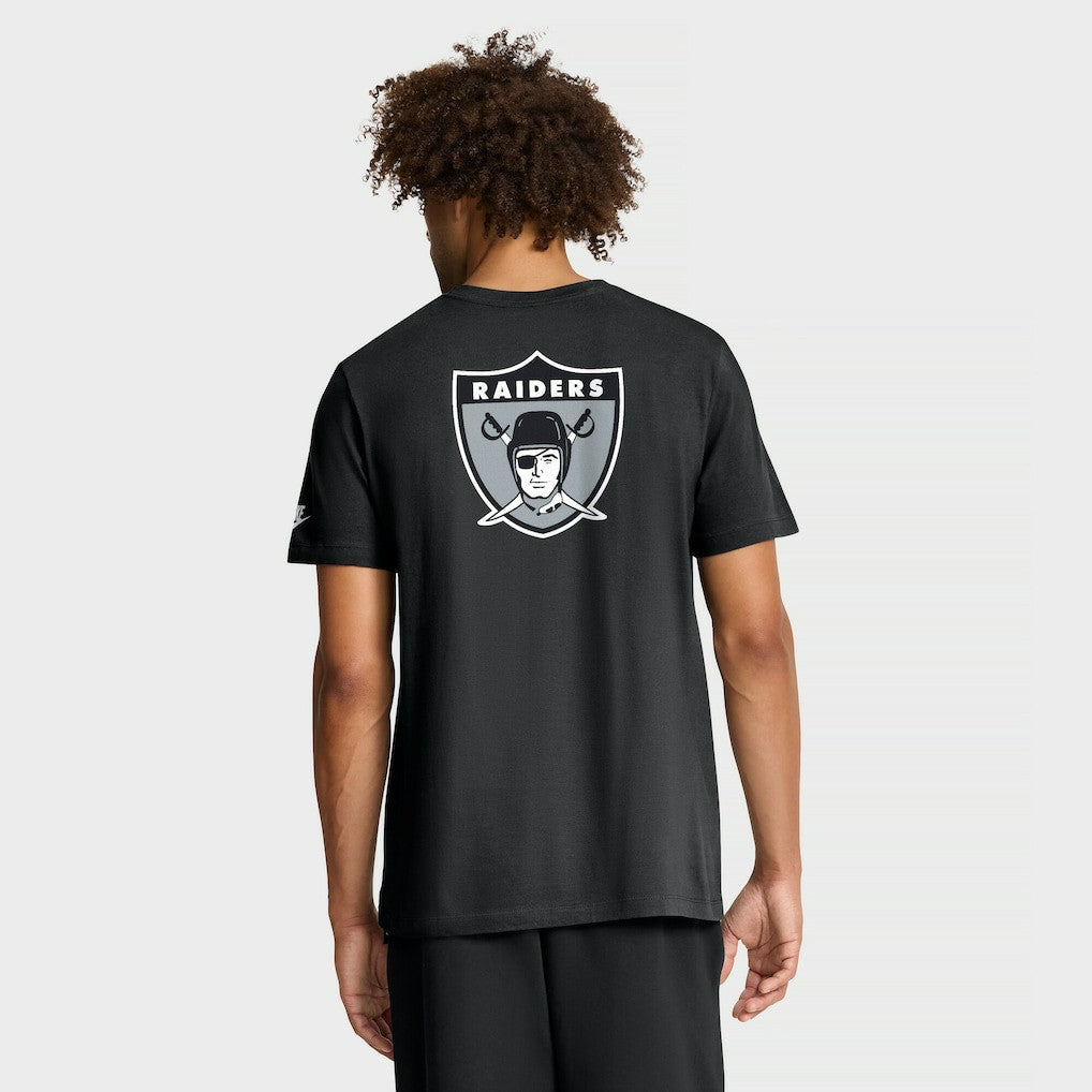 Las Vegas Raiders Rewind Front and Back Hit Essential T-Shirt Black | Nike for Sale