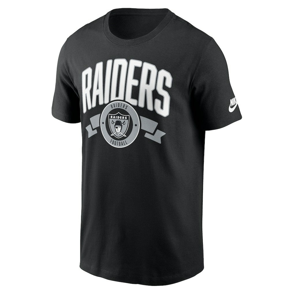Las Vegas Raiders Rewind Front and Back Hit Essential T-Shirt Black | Nike for Sale