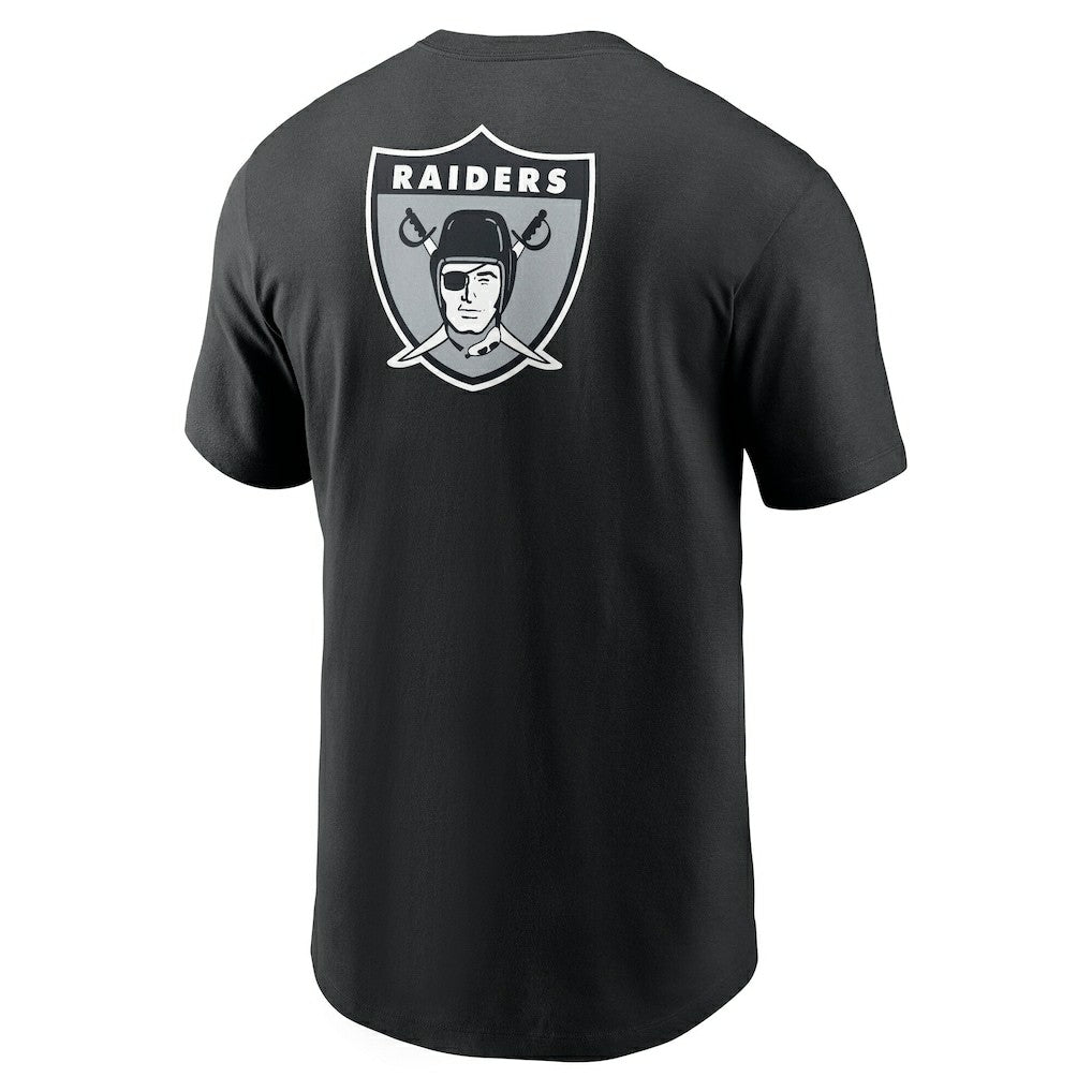 Las Vegas Raiders Rewind Front and Back Hit Essential T-Shirt Black | Nike for Sale