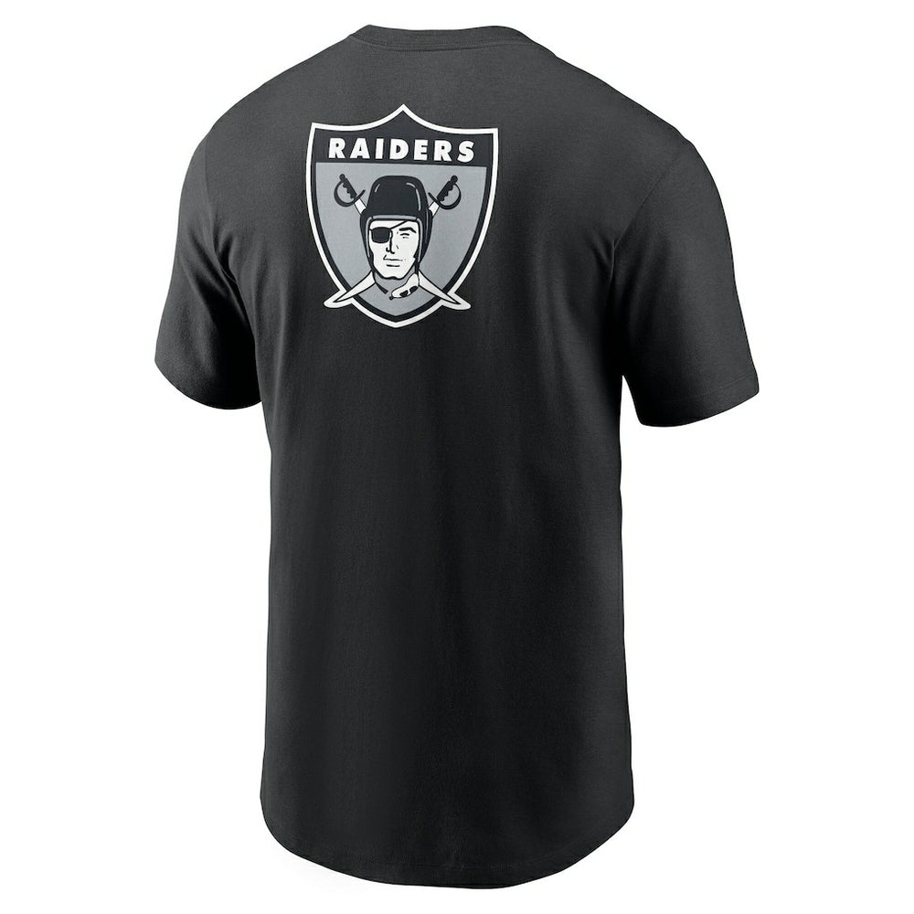 Las Vegas Raiders Rewind Front and Back Hit Essential T-Shirt Black | Nike for Sale