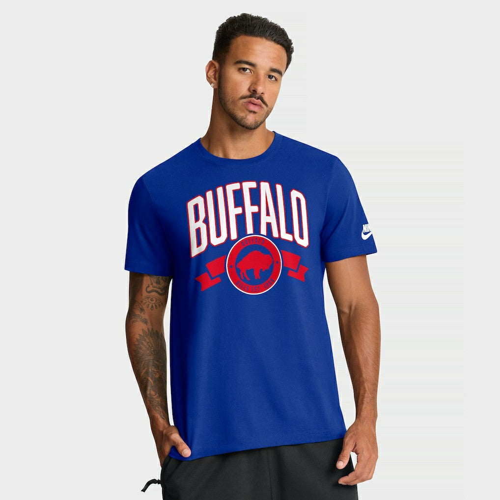 Buffalo Bills Rewind Front and Back Hit Essential T-Shirt Royal | Nike for Sale