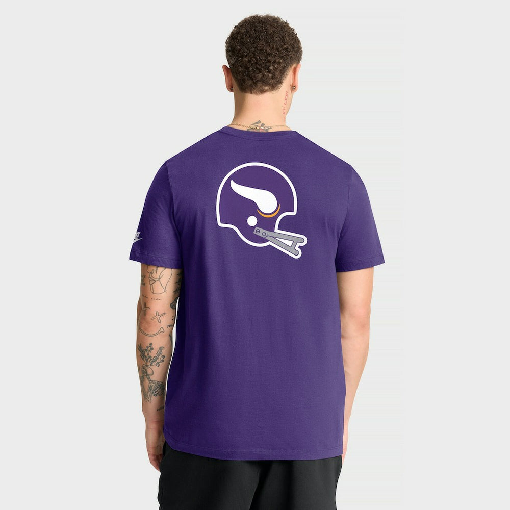 Minnesota Vikings Rewind Front and Back Hit Essential T-Shirt Purple | Nike for Sale