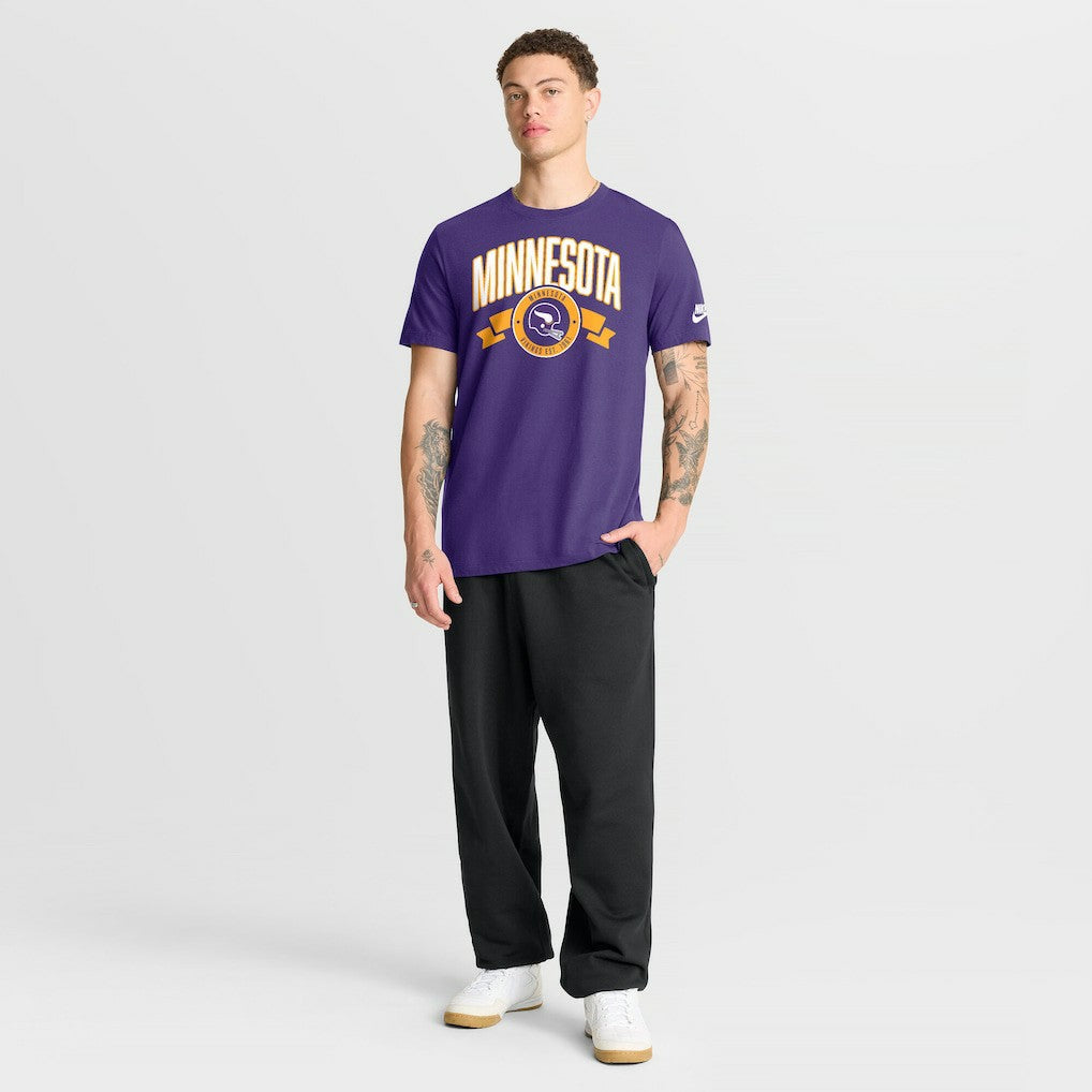 Minnesota Vikings Rewind Front and Back Hit Essential T-Shirt Purple | Nike for Sale