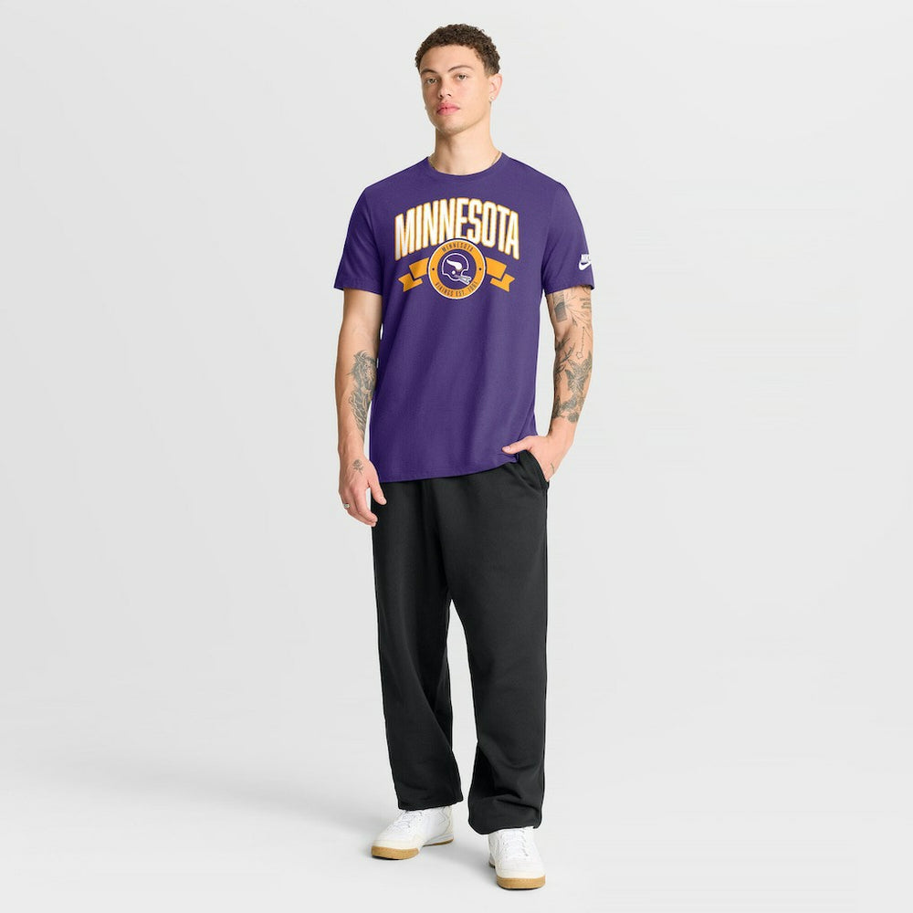 Minnesota Vikings Rewind Front and Back Hit Essential T-Shirt Purple | Nike for Sale