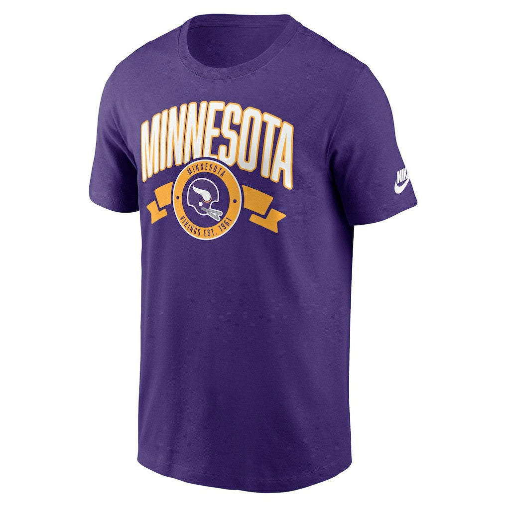 Minnesota Vikings Rewind Front and Back Hit Essential T-Shirt Purple | Nike for Sale