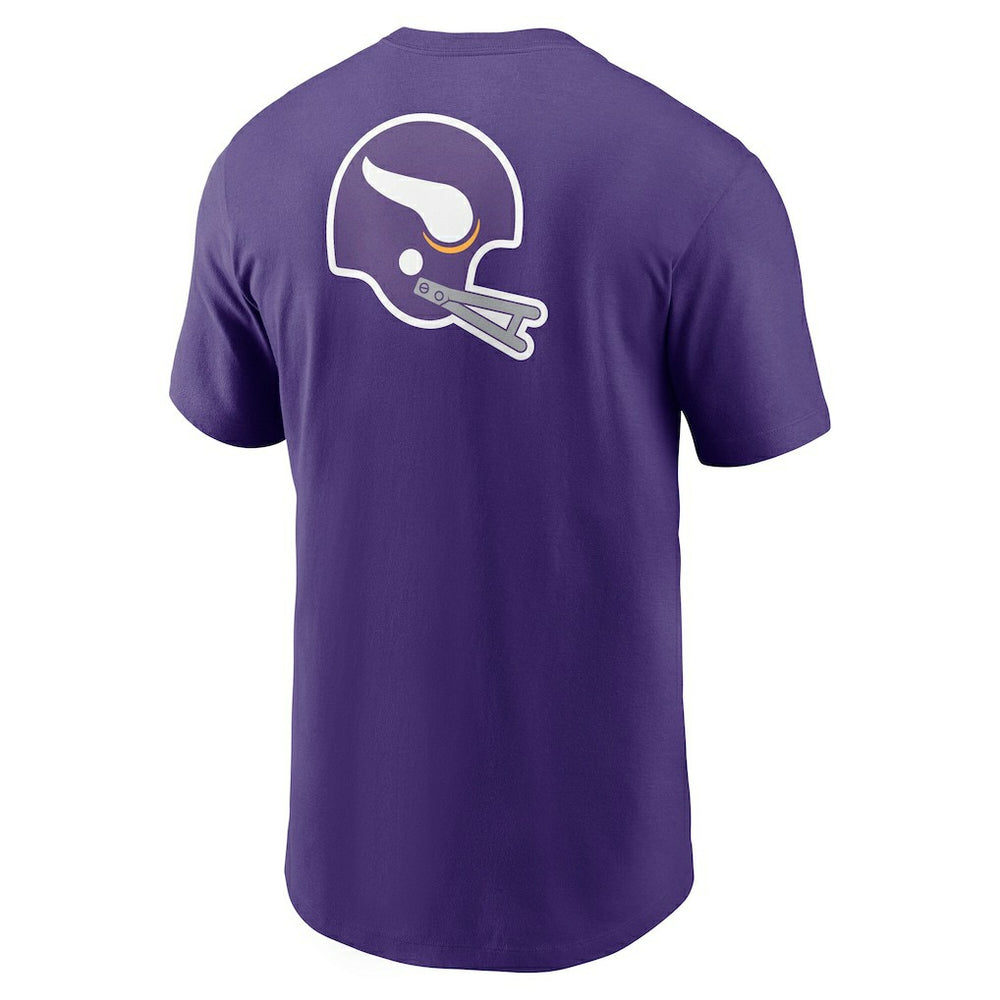 Minnesota Vikings Rewind Front and Back Hit Essential T-Shirt Purple | Nike for Sale