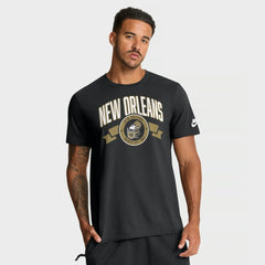 New Orleans Saints Rewind Front and Back Hit Essential T-Shirt Black | Nike for Sale