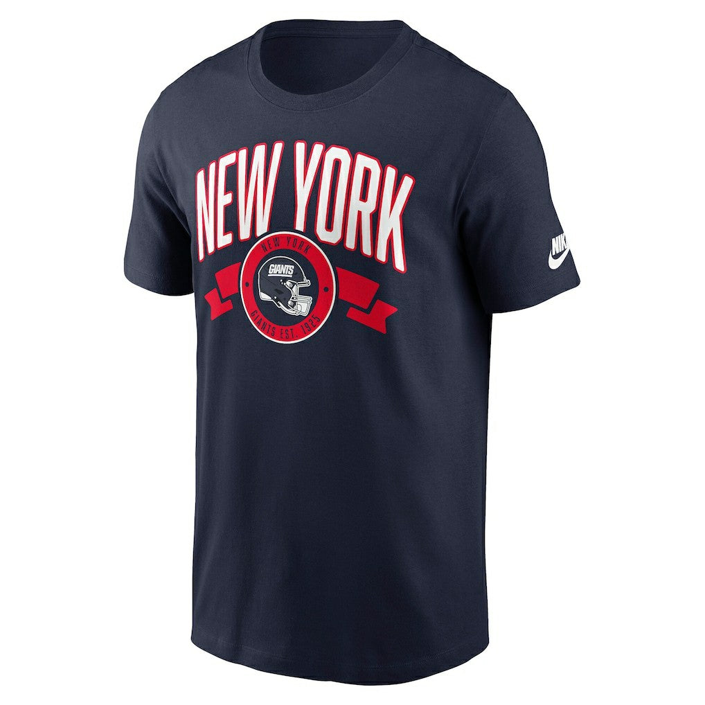 New York Giants Rewind Front and Back Hit Essential T-Shirt Navy | Nike for Sale