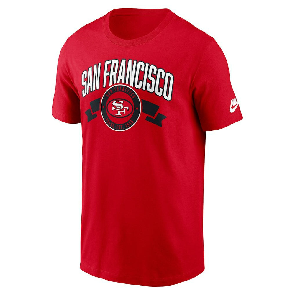 San Francisco 49ers Rewind Front and Back Hit Essential T-Shirt Scarlet | Nike for Sale