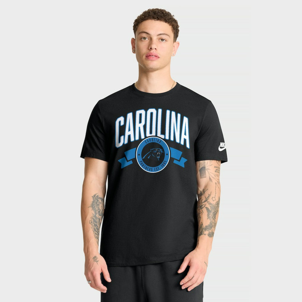 Carolina Panthers Rewind Front and Back Hit Essential T-Shirt Black | Nike for Sale