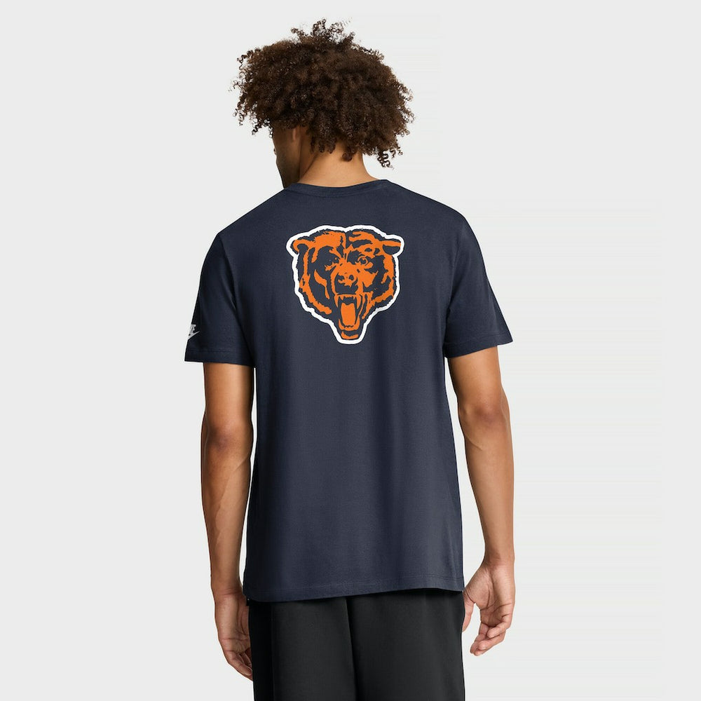 Chicago Bears Rewind Front and Back Hit Essential T-Shirt Navy | Nike for Sale