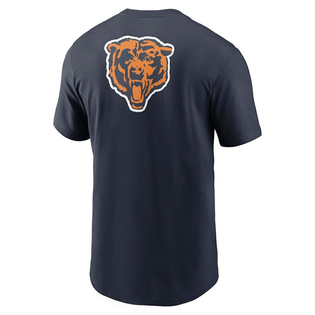 Chicago Bears Rewind Front and Back Hit Essential T-Shirt Navy | Nike for Sale