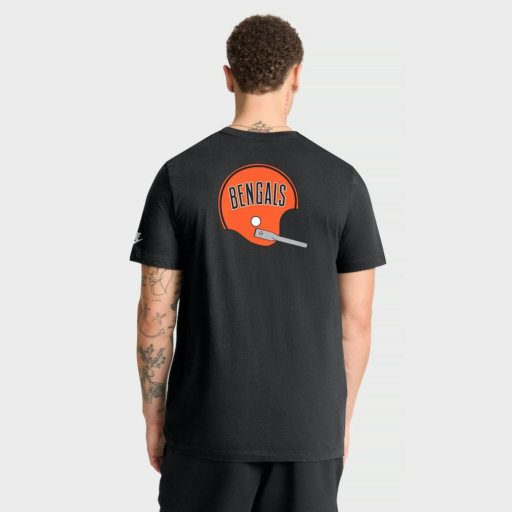 Cincinnati Bengals Rewind Front and Back Hit Essential T-Shirt Black | Nike for Sale