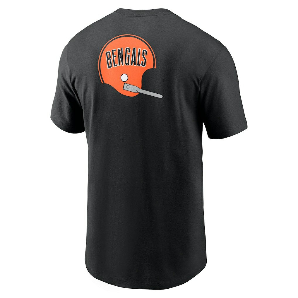 Cincinnati Bengals Rewind Front and Back Hit Essential T-Shirt Black | Nike for Sale